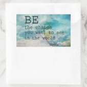 Gandhi quote stickers zijn de verandering (Tas)