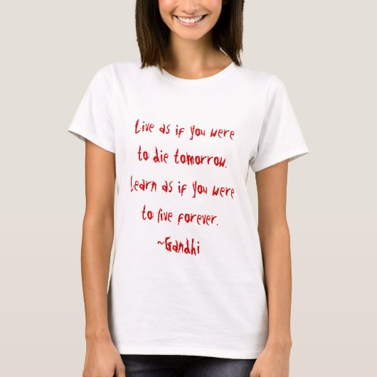 Gandhi Quote T-shirt (Voorkant)