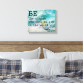 Gandhi quote verpakte canvaskunst Wees de verander Canvas Afdruk (Insitu (Slaapkamer))