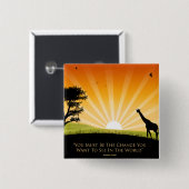 Gandhi Quote Vierkante Button 5,1 Cm (Voorkant /achterkant)