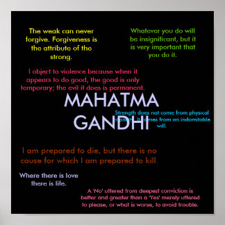 Gandhi Quotes Poster