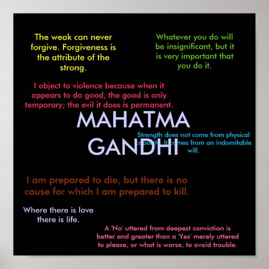 Gandhi Quotes Poster (Voorkant)