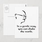Gandhi schudt de wereld briefkaart (Voorkant / Achterkant)