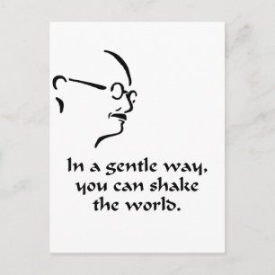 Gandhi Shake the World Briefkaart