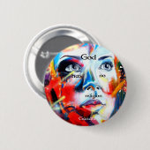 Gandhi Spiritueel citaat God heeft geen religie Ronde Button 5,7 Cm (Voorkant /achterkant)