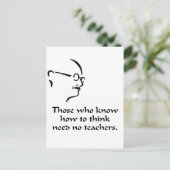 Gandhi Think Briefkaart (Staand voorkant)