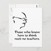 Gandhi Think Briefkaart (Voorkant / Achterkant)