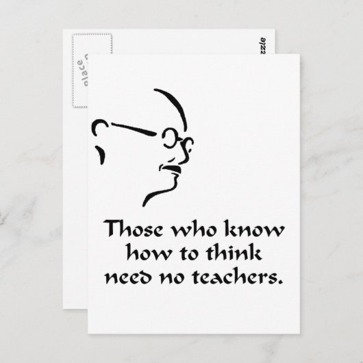Gandhi Think Briefkaart (Voorkant / Achterkant)