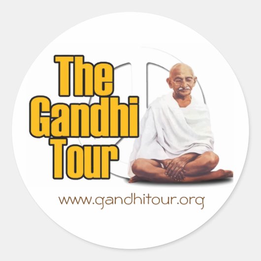 Gandhi Tour Sticker (Voorkant)