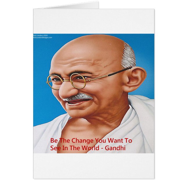 Gandhi & Wees de Verandering Citaat (Voorkant)