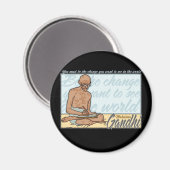 Gandhi wees de verandering citaat magneet (Voorkant / Achterkant)