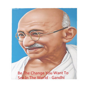 Gandhi & Wees de Verandering Citaat Notitieblok