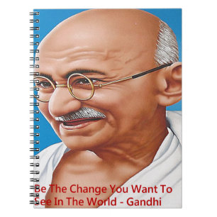 Gandhi & Wees de Verandering Citaat Notitieboek