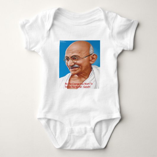 Gandhi & Wees de Verandering Citaat Romper (Voorkant)