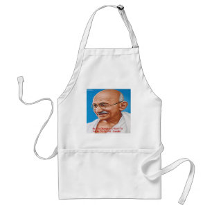 Gandhi & Wees de Verandering Citaat Standaard Schort