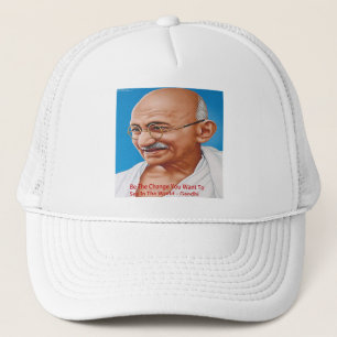 Gandhi & Wees de Verandering Citaat Trucker Pet