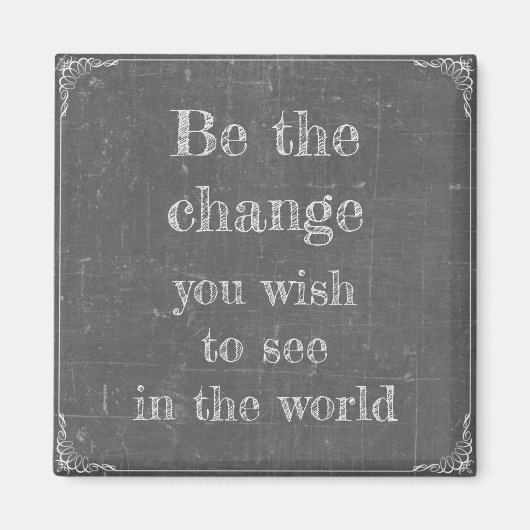 Gandhi - Wees de verandering Magneet (Voorkant)