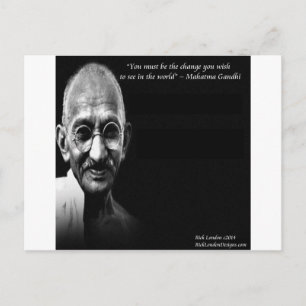 Gandhi Wees de Verandering Wijsheid Quote Briefkaart