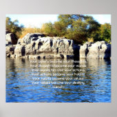 Gandhi Wisdom Gezegde citaat over bestemming Poster (Voorkant)