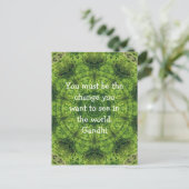 Gandhi Wisdom Quotation Gezegde Briefkaart (Staand voorkant)