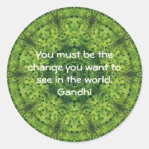 Gandhi Wisdom Quotation Gezegde Ronde Sticker