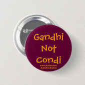 GandhiNotCondi Ronde Button 5,7 Cm (Voorkant /achterkant)