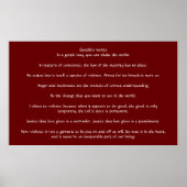 Gandhi's woorden over gerechtigheid en compassie poster (Voorkant)