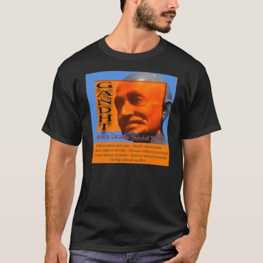 Gandi's Zeven dodelijke sociale zonden T-shirt (Voorkant)