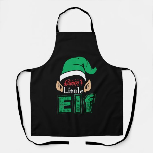 Ganees Little Elf Kerstmis Schort (Voorkant)