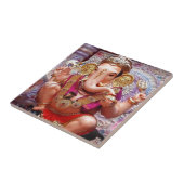 Ganesh (ग णे श) - Indische olifantengodheid Tegeltje (Zijkant)