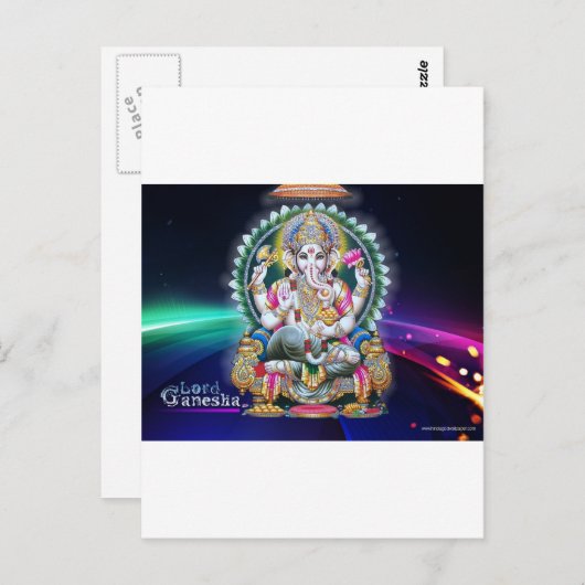 GANESH AURA BLESSINGS BRIEFKAART (Voorkant / Achterkant)