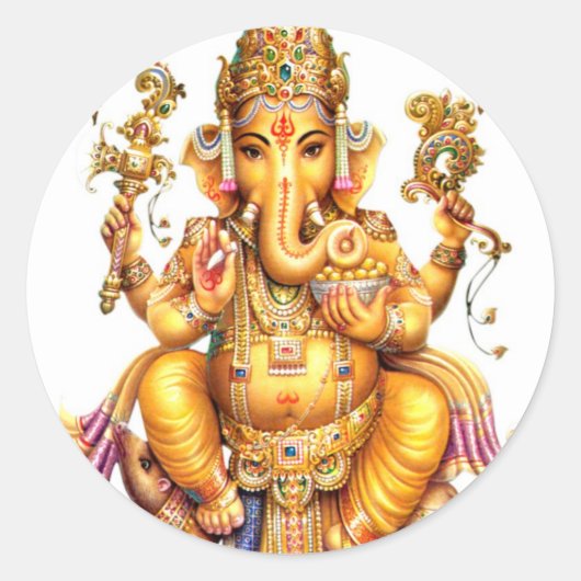 GANESH AURA RONDE STICKER (Voorkant)