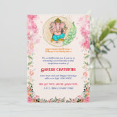 Ganesh Chaturthi Bloemen Kleurrijk Kaart (Staand voorkant)