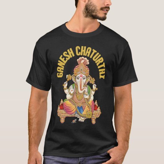 Ganesh Chaturthi  Hinduism Elephant God T-shirt (Voorkant)