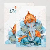 Ganesh Chaturthi Kaart (Voorkant / Achterkant)