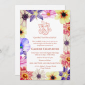 Ganesh Chaturthi Puja Floral Kaart (Voorkant / Achterkant)