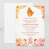 Ganesh Chaturthi Puja Floral Kaart (Voorkant / Achterkant)