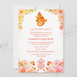 Ganesh Chaturthi Puja Floral Kaart