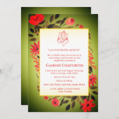 Ganesh Chaturthi Puja Floral Kaart (Voorkant / Achterkant)