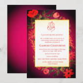 Ganesh Chaturthi Puja Floral Kaart (Voorkant / Achterkant)