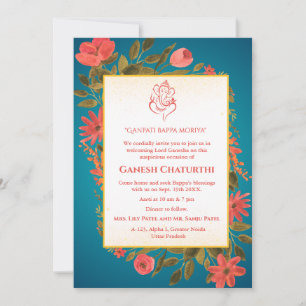 Ganesh Chaturthi Puja Floral Kaart