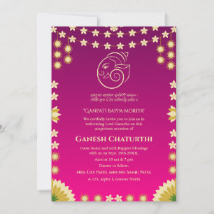 Ganesh Chaturthi Puja Floral Kaart