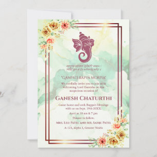 Ganesh Chaturthi Puja Floral Kaart
