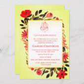 Ganesh Chaturthi Puja Floral Kaart (Voorkant / Achterkant)