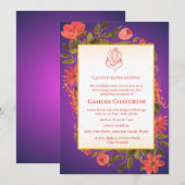 Ganesh Chaturthi Puja Floral Kaart (Voorkant / Achterkant)