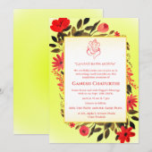 Ganesh Chaturthi Puja Floral Kaart (Voorkant / Achterkant)