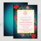 Ganesh Chaturthi Puja Floral Kaart (Voorkant / Achterkant)