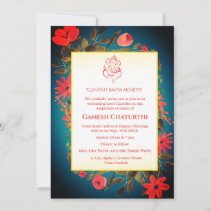 Ganesh Chaturthi Puja Floral Kaart