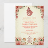 Ganesh Chaturthi Puja Floral Kaart (Voorkant / Achterkant)