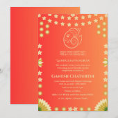 Ganesh Chaturthi Puja Floral Kaart (Voorkant / Achterkant)